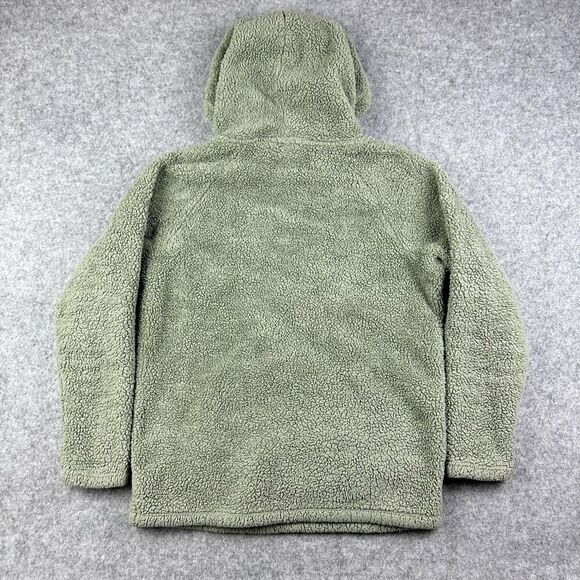 PINK Victorias Secret Hoodie Womens Med Sherpa Fleece Pullover Kangaroo Pocket - Picture 11 of 13